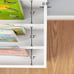 Toy Organizer, Chest & Bookcase with 3 Shelves, Storage Box with Wheels