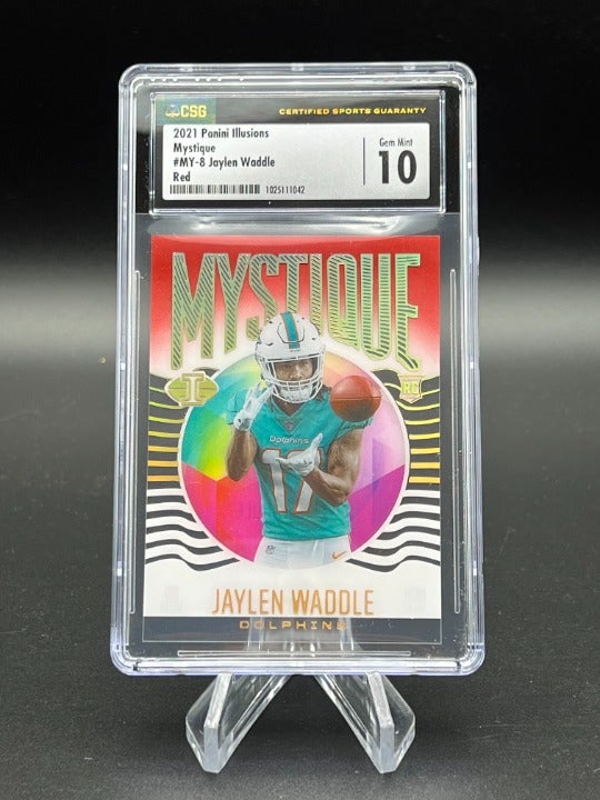 2021 Illusions Jaylen Waddle Mystique Red #/149 CSG 10 GEM MINT Dolphins