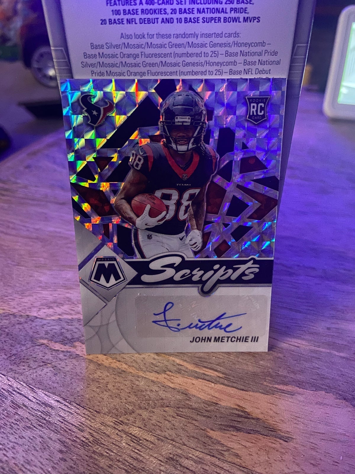 2022 Panini Mosaic Football John Metchie III Silver Prizm Rookie Signatures SP