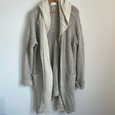 Sleeping on Snow Anthropologie Long Wool Blend Hooded Cardigan Duster Size M