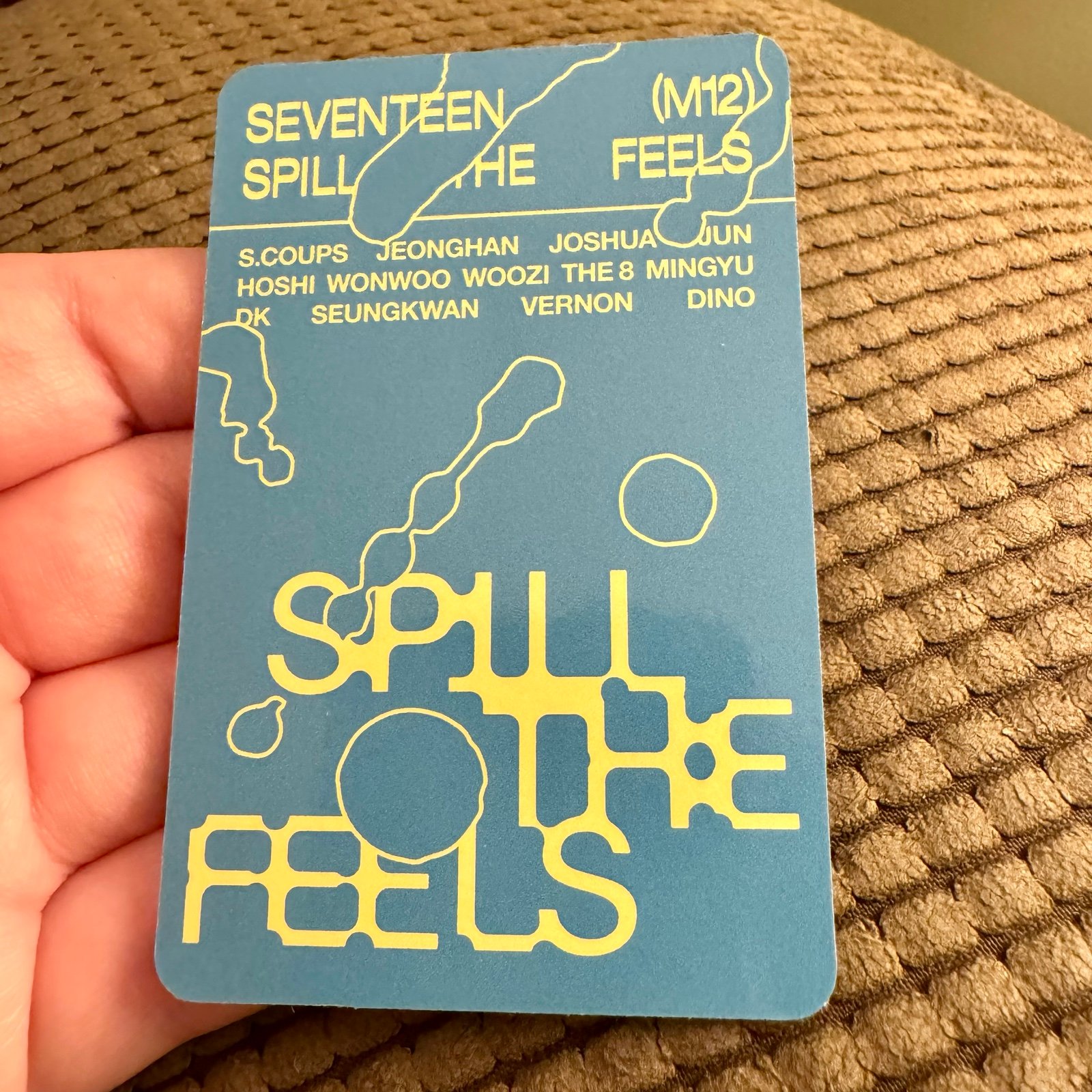 seventeen hoshi spill the feels feel blue version photocard