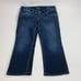 Silver Jeans Suki Mid Rise Capri jeans Dark wash Stretch Size 32