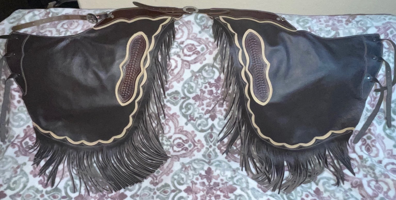Genuine Leather Riding Chinks