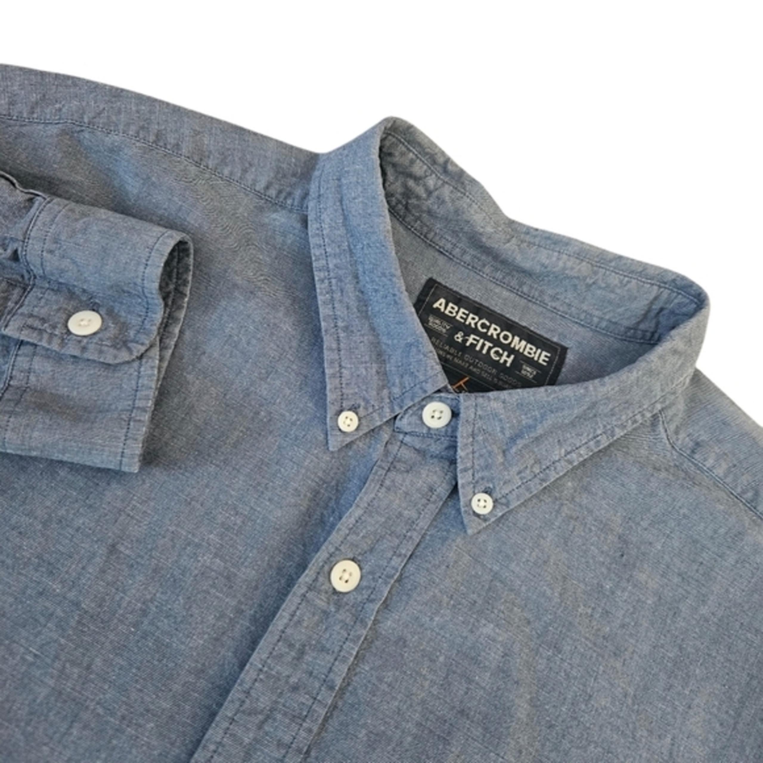 Abercrombie & Fitch Mens Blue Long Sleeve Dress Shirt Sz XL