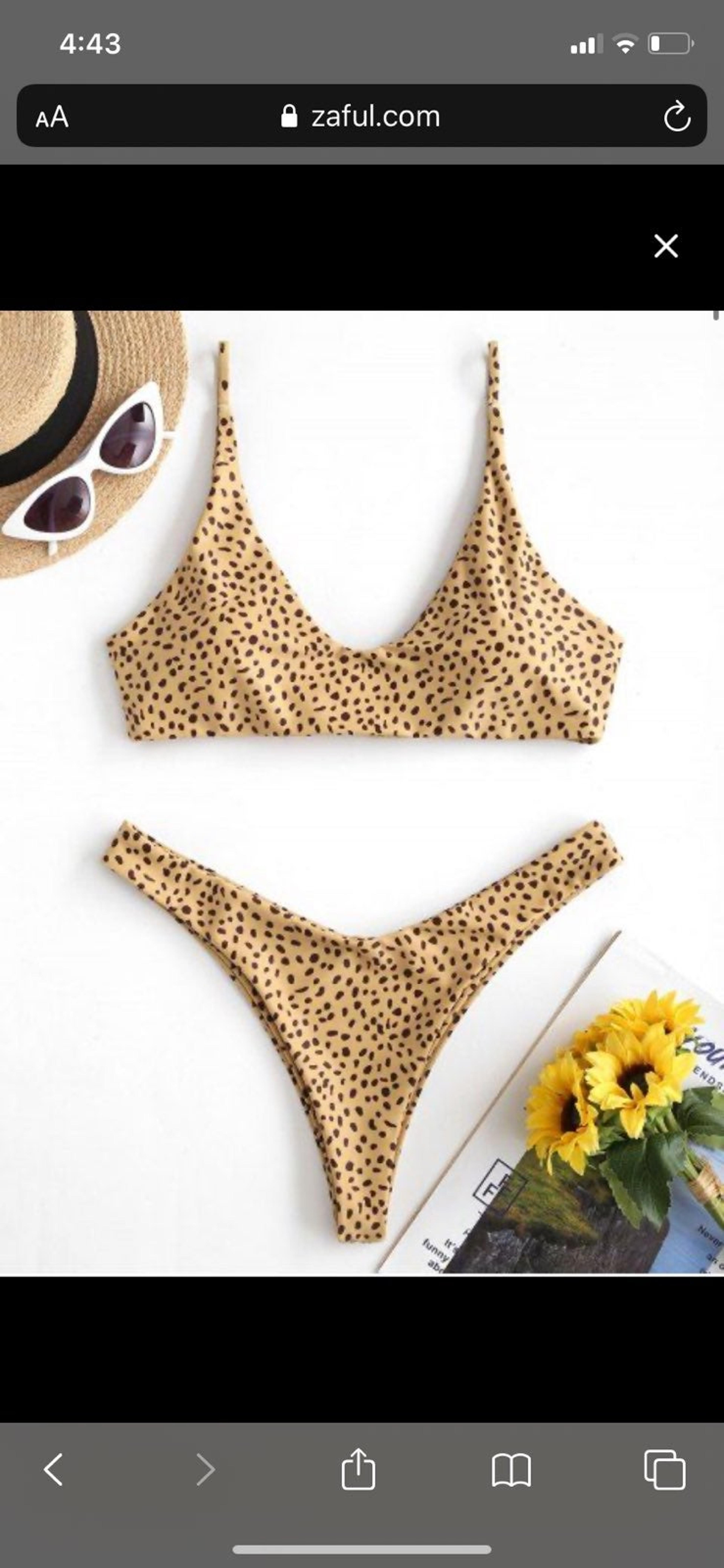 Cheetah bathing suit