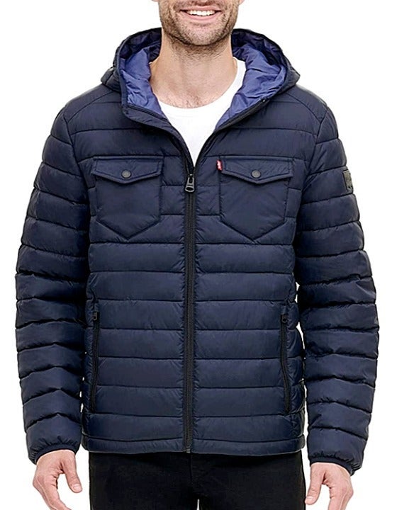 NWT Levi's Mens Quilted Hooded Puff - S