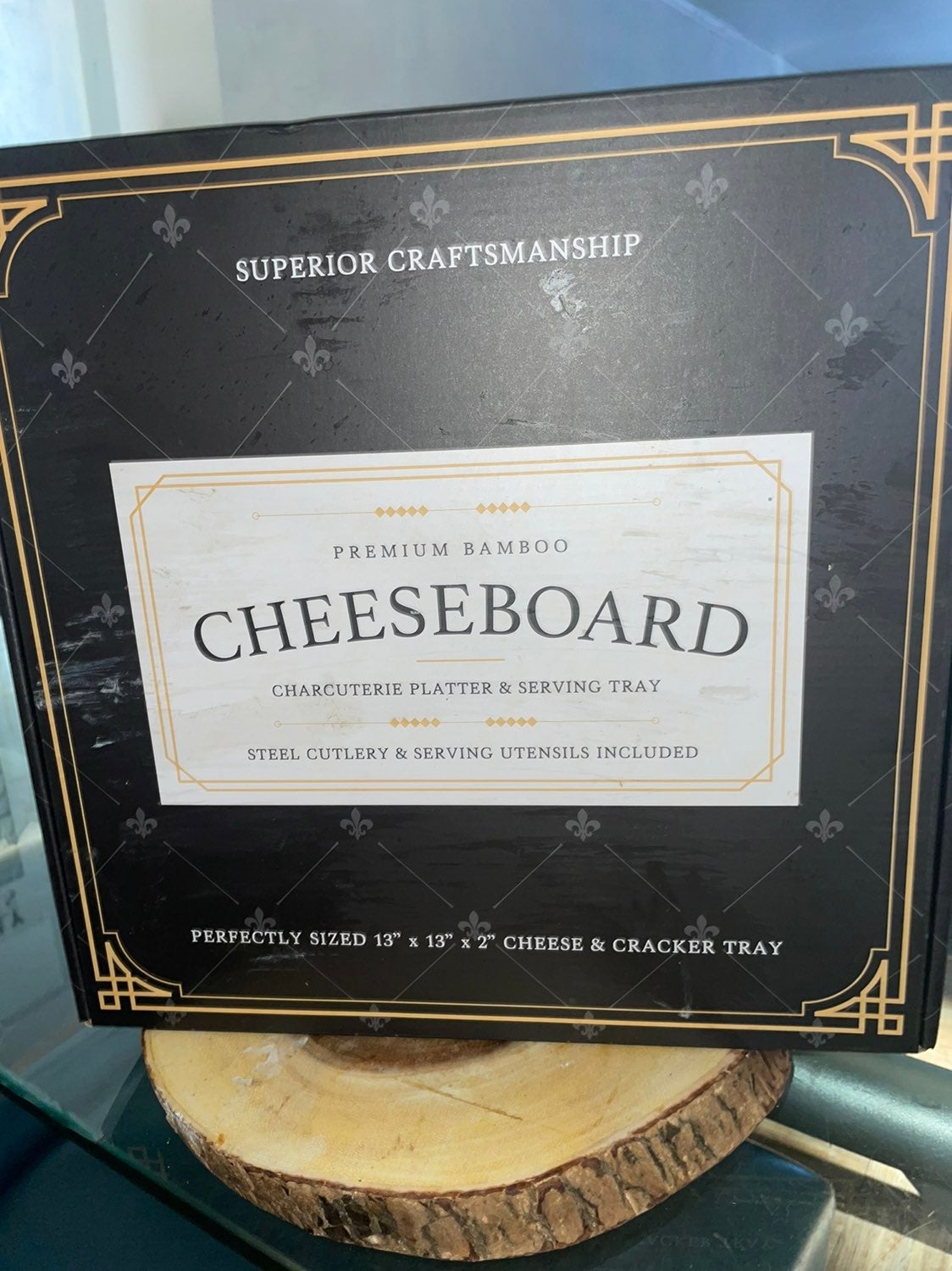 Bamboo Cheese Charcuterie Board and Knife Set