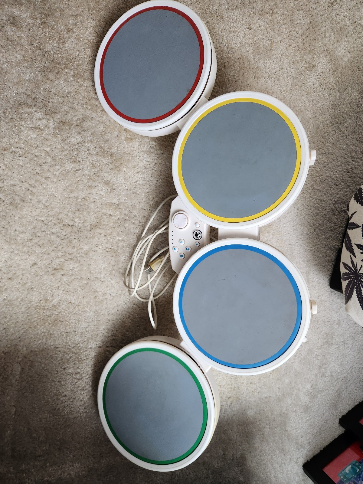 Harmonix Wired Rock Band Drum 19092 White No Legs Or Pedal