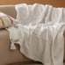 Double Stitch by Bedsure 100% Cotton Tufted Throw Blanket
