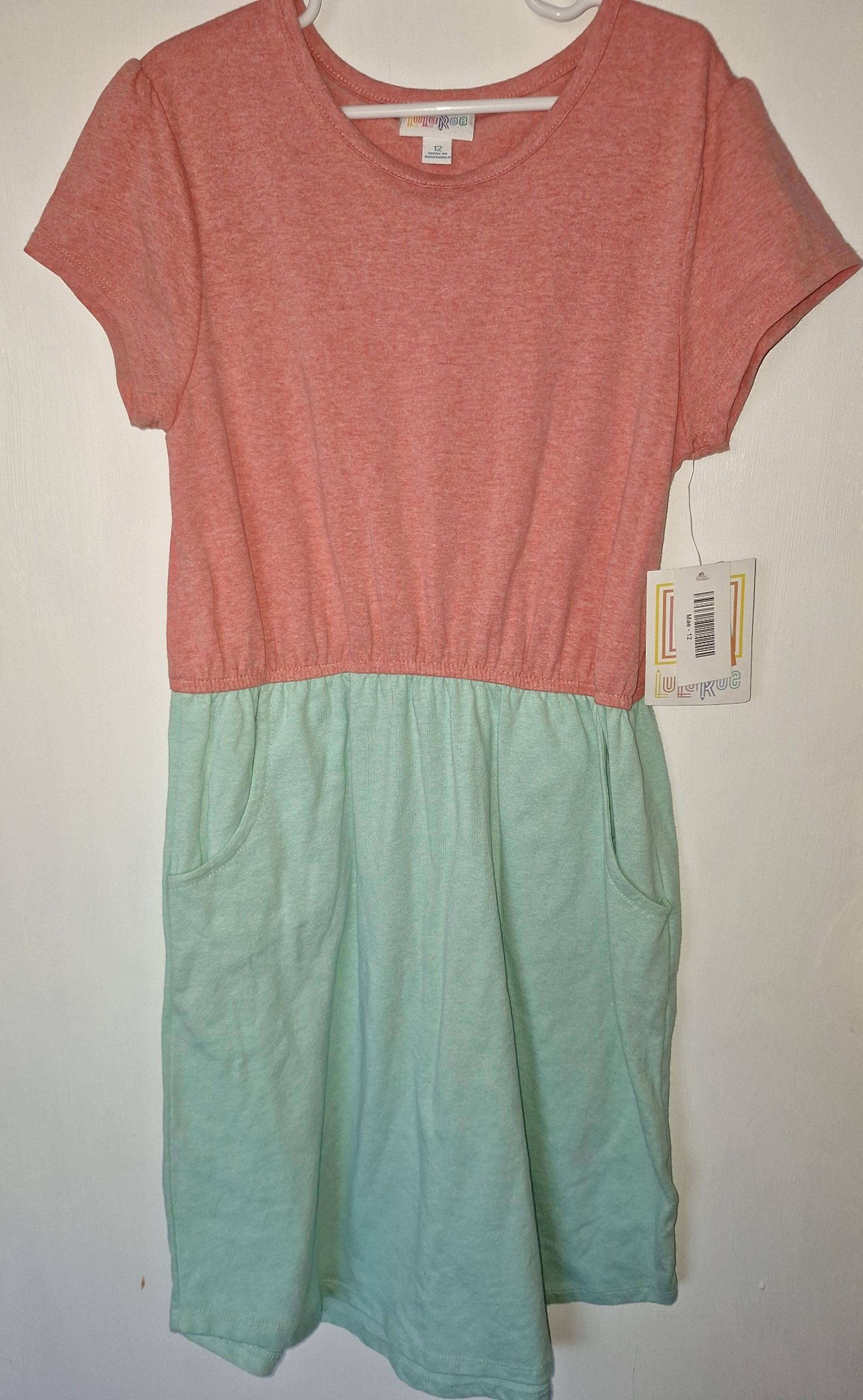 Girl's Size 12 Lularoe Dress New ! Summer /Easter