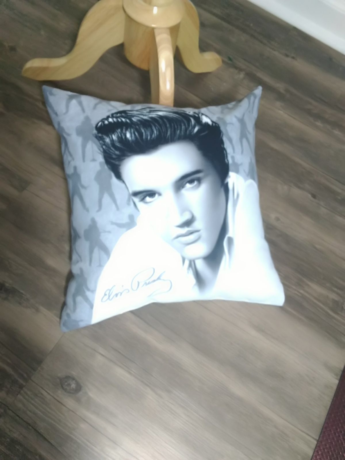 Autographed Elvis Presley accent pillow