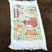 Vtg Kitchen Rug 70s Coffee Tea Pot Grinder Rolling Pin (lb)