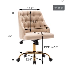 Beige Home Office Desk Chair