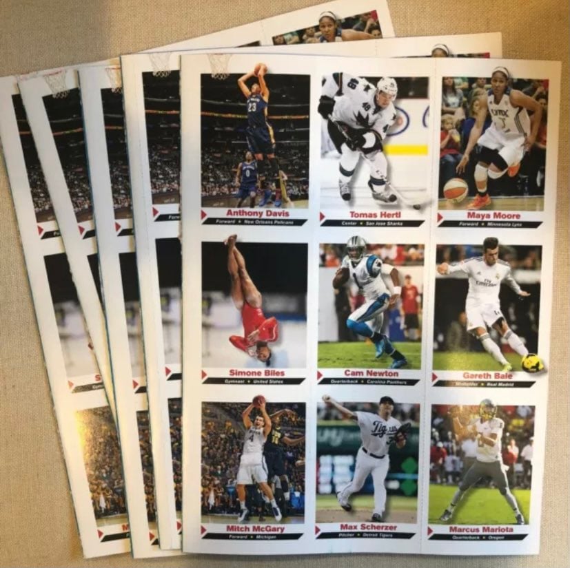 Simone biles rookie card 5 sheets