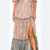 Love shack fancy mattalic dress size small new