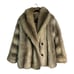 Vintage 80s Jordache Faux Fur Coat Sz 7/8 Browns/Grays Lined Made In USA - READ