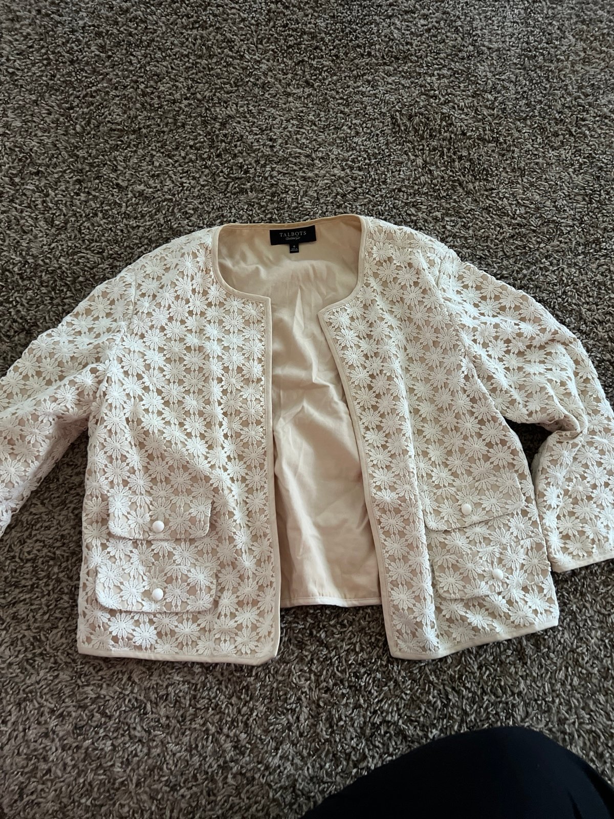 Talbots daisy crop jacket