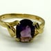 14k Yellow Gold Amethyst Ring Size: 5.5 Grams: 1.7