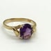 14k Yellow Gold Amethyst Ring Size: 5.5 Grams: 1.7
