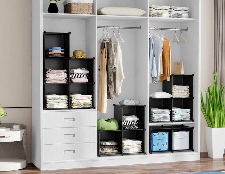 HOMIDEC 6-Cube Storage Organizer, Closet Organizer Storage Cabinet Shelf Bookcas