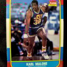 9X 1986 fleer basketball. Karl Malone, Moses Malone, John Bagley, Xavier McDanil