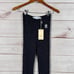 Aya Muse Womens Leggings Sz M Navy Blue Flecked Mid Rise Ribbed Knit Goth NWT