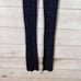 Aya Muse Womens Leggings Sz M Navy Blue Flecked Mid Rise Ribbed Knit Goth NWT