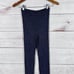 Aya Muse Womens Leggings Sz M Navy Blue Flecked Mid Rise Ribbed Knit Goth NWT