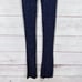 Aya Muse Womens Leggings Sz M Navy Blue Flecked Mid Rise Ribbed Knit Goth NWT