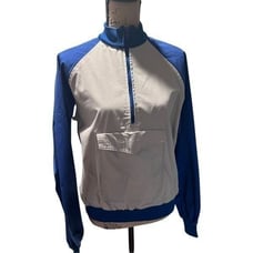 Vintage European Fashion Imports Blue & Gray Color Block Members Only Pullover