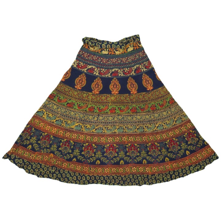1970s Vintage Indian Cotton Wrap Skirt