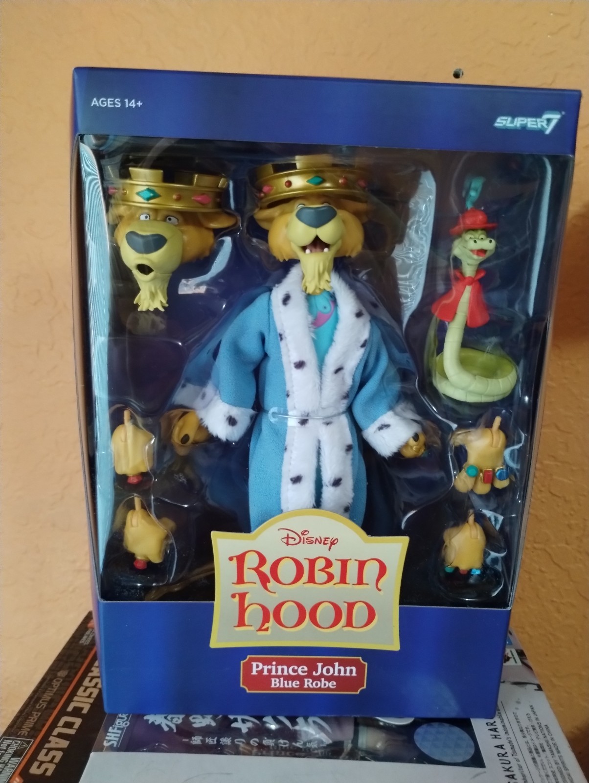 Robin Hood Prince John Blue Robe exclusive Disney Ultimates Super 7 Figure NIB