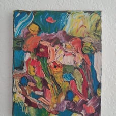 Original Abstract Painting Auerbach's W