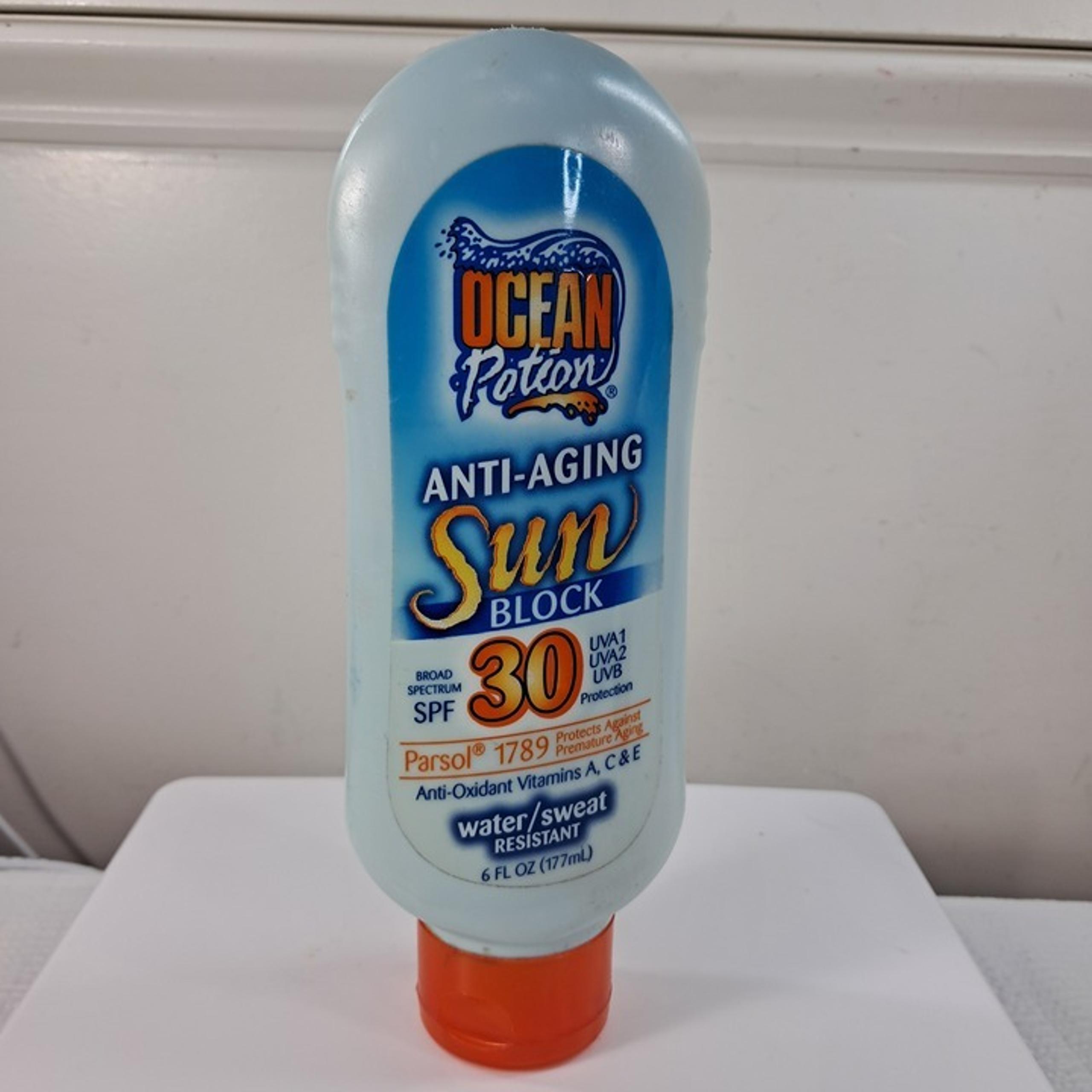 Ocean Potion Anti-Aging Sun Block SPF 30 sunblock sunscreen PARTIALLY USED