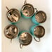 6 Fiesta Copper Mule Mugs Turquoise 18oz Homer Laughlin 1986 Cabin Cottagecore