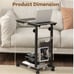 Furniture Home Décor Sofa End Table Coffee Side Table with Glass Top L2