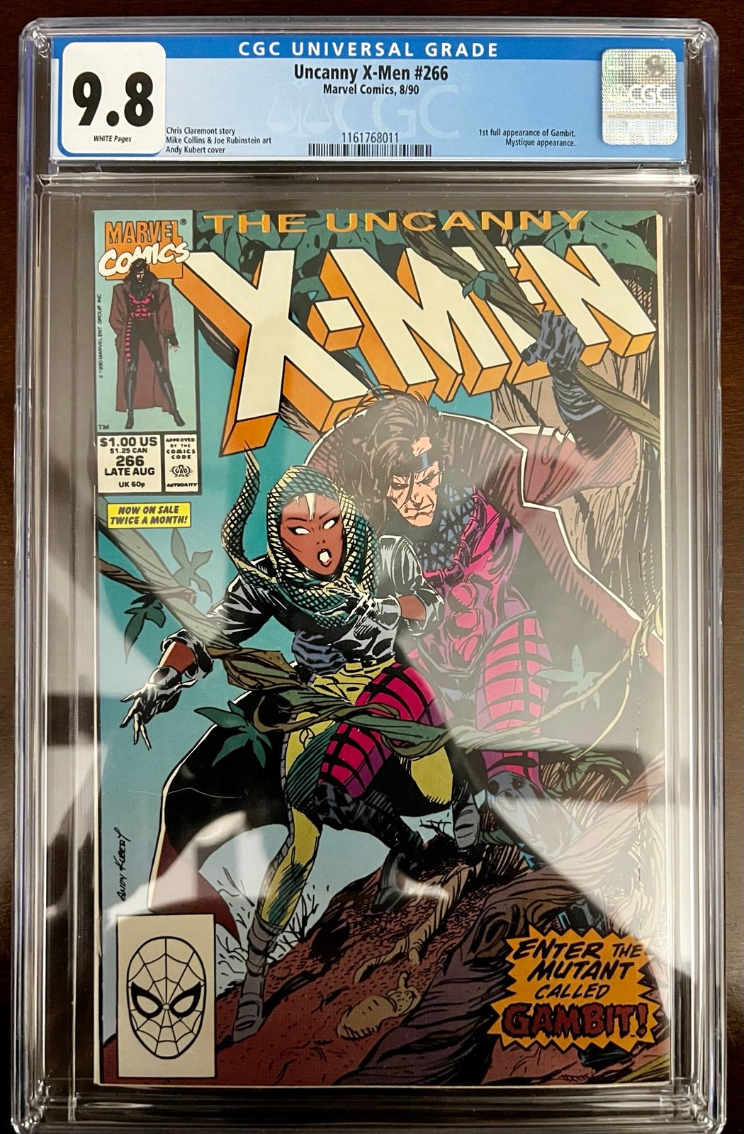 X-MEN #266 CGC 9.8 White Pages First Gambit Appearance 1st NM/MT Marvel 1990
