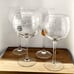 Balloon Wine Goblets Etched Red Wine Glasses mismatched set of 4 party mix
