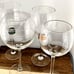 Balloon Wine Goblets Etched Red Wine Glasses mismatched set of 4 party mix