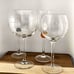 Balloon Wine Goblets Etched Red Wine Glasses mismatched set of 4 party mix