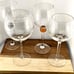 Balloon Wine Goblets Etched Red Wine Glasses mismatched set of 4 party mix