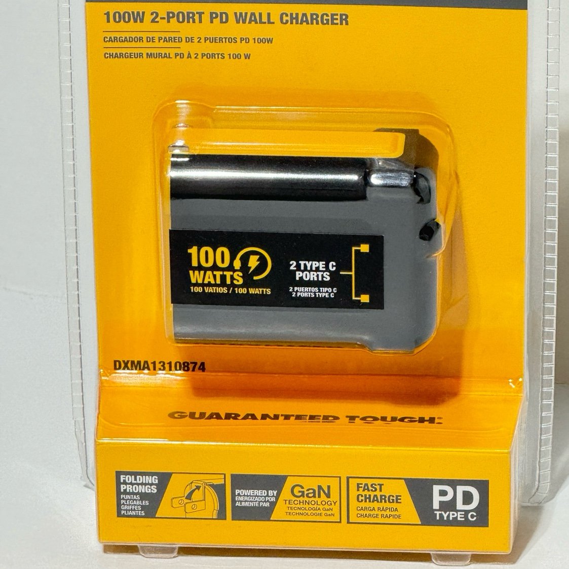 EWALT 100W USB C Charger Block(GaN), 2 Port Fast Compact Wall Charger for MacBoo