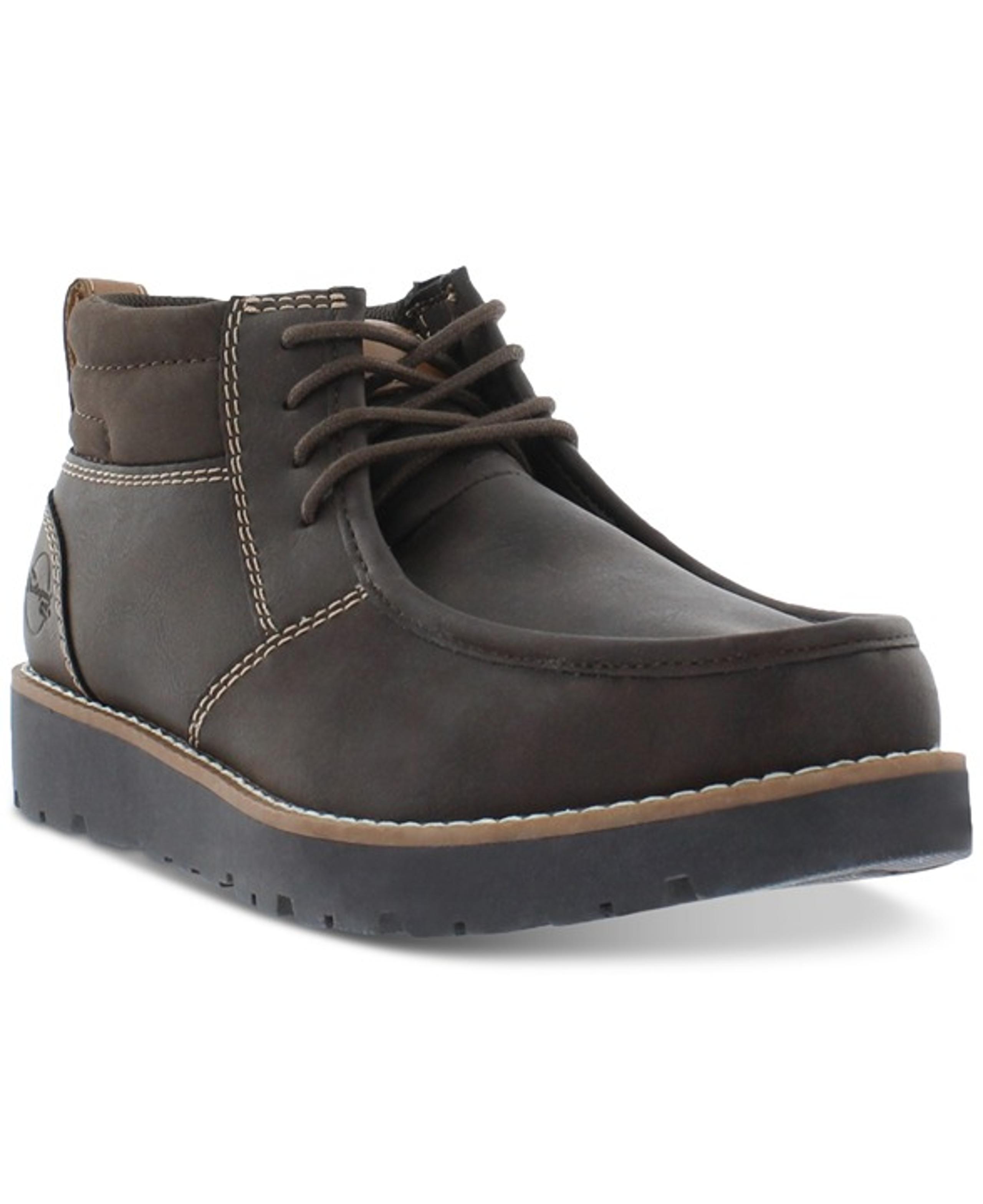 Weatherproof Vintage Men's Faux-Leather Chukka Boots Brown NIB