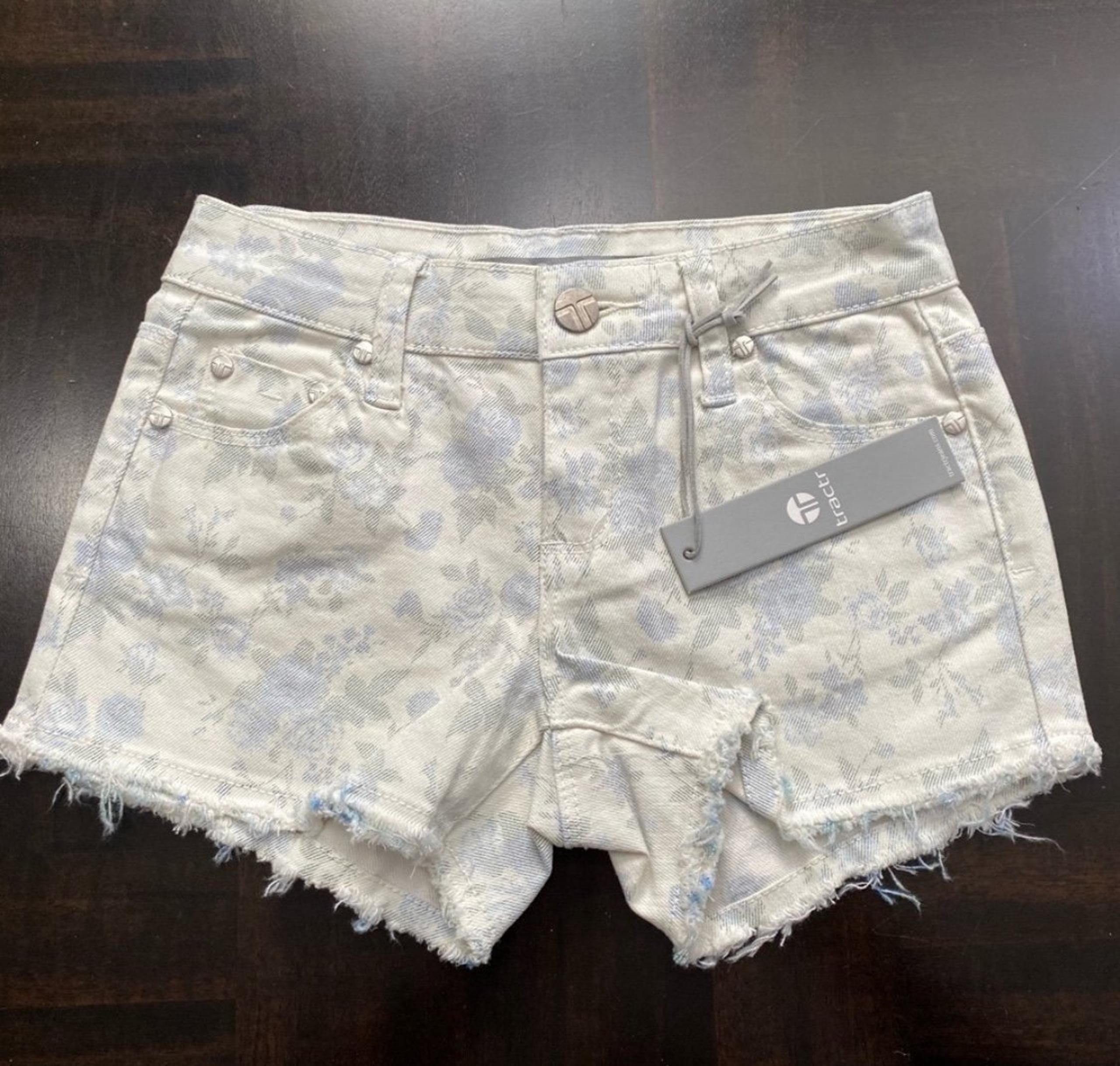 Size 12 Tractr Leaves Denim Shorts Brand New with Tag