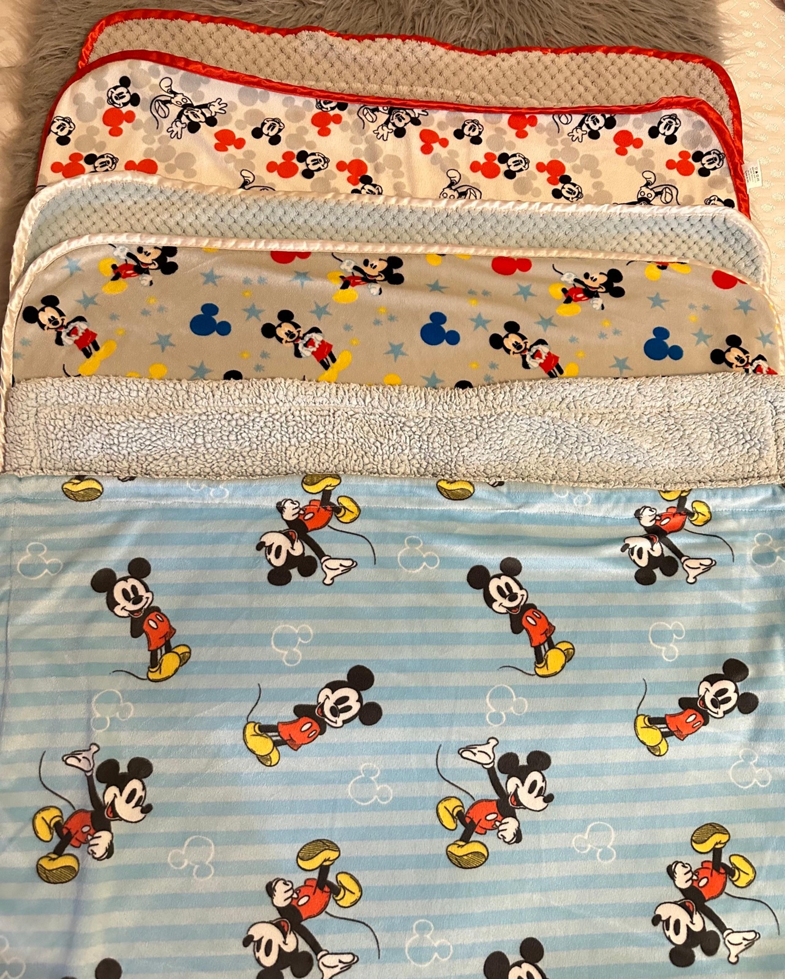 Mickey mouse baby boy blankets bundle of 3
