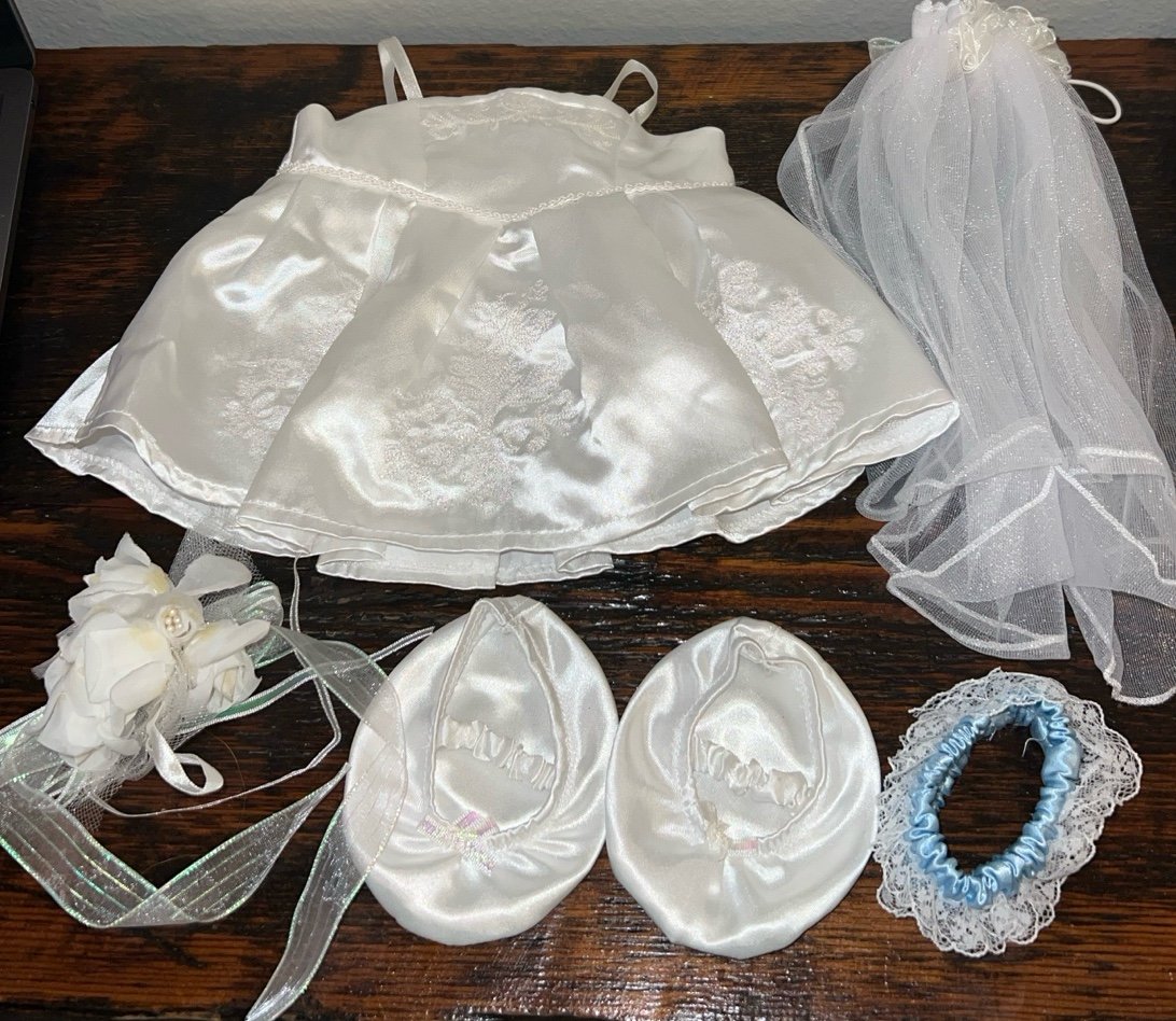 Build A Bear Complete Wedding Dress Set