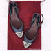 NWOB Bruno Magli Efia Crystal-Embellished glittered slingback sandals IT 37 US 7