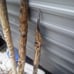 Hand carved walking sticks with self defense in mind