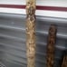 Hand carved walking sticks with self defense in mind