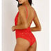 We Are HAH Comin' In Haht Lace Bodysuit XS Siren Red